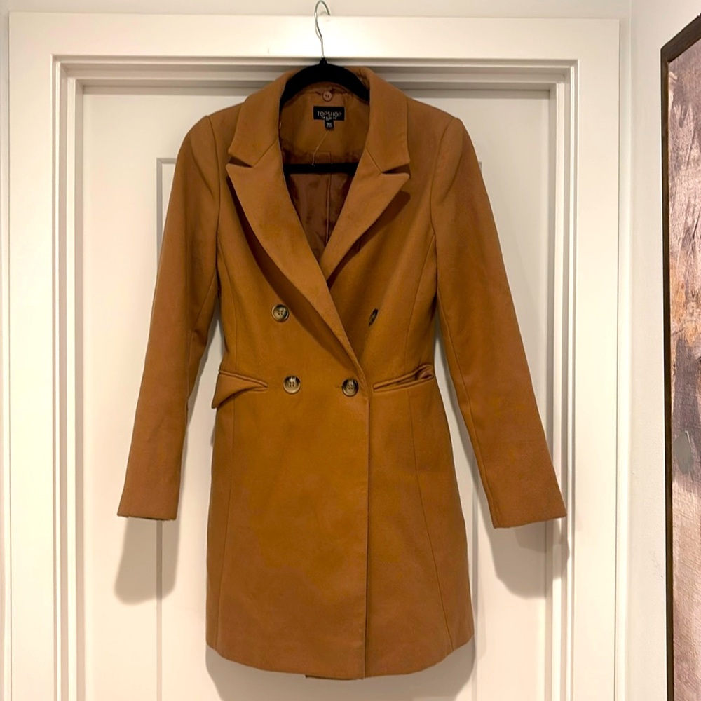 Top Shop Camel colored pea coat